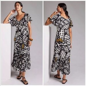 ⭐️Farm Rio Flutter-Sleeved Maxi Floral Tassel Dress ⭐️